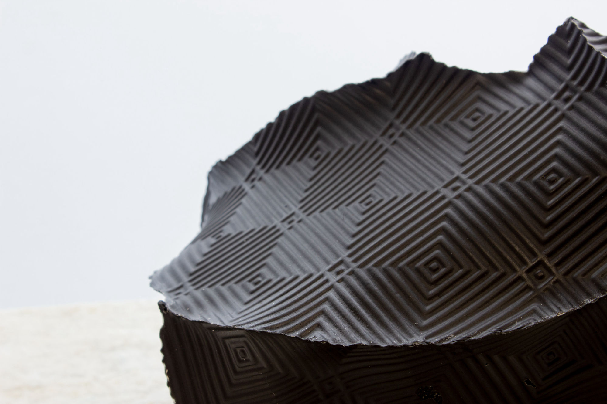 James Fuller - Two Sides of a Crash Mat, 2021 - Wax and mineral composite, carbon powder - 02