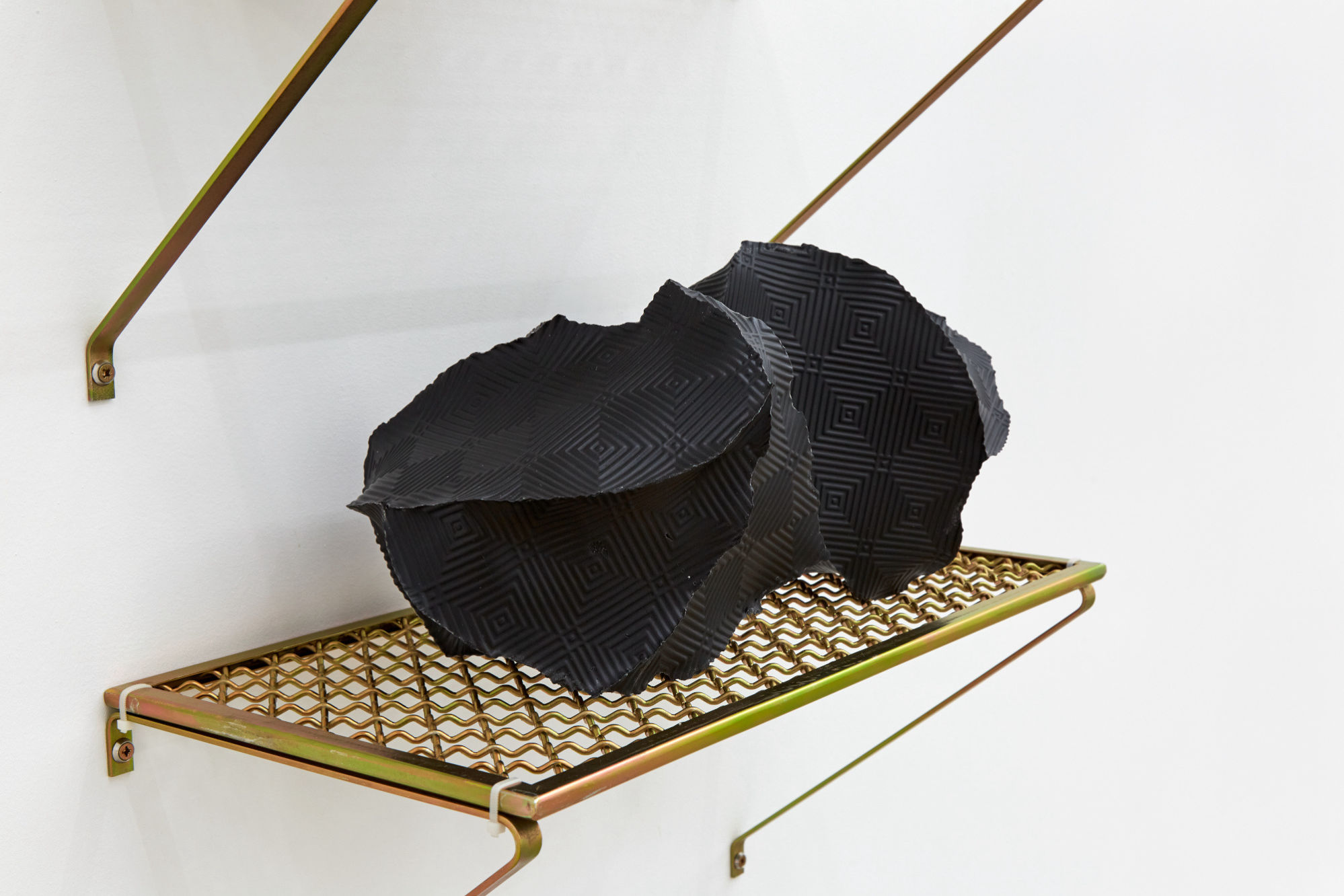 James Fuller - Two Sides of a Crash Mat, 2021 - Wax and mineral composite, carbon powder - 03