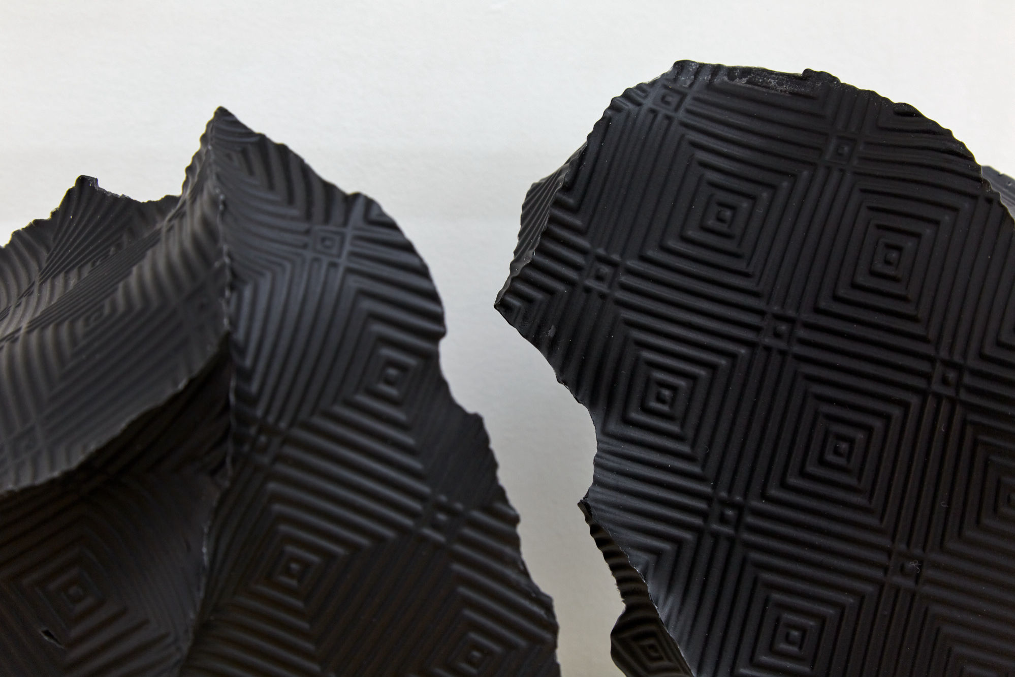 James Fuller - Two Sides of a Crash Mat, 2021 - Wax and mineral composite, carbon powder - 04