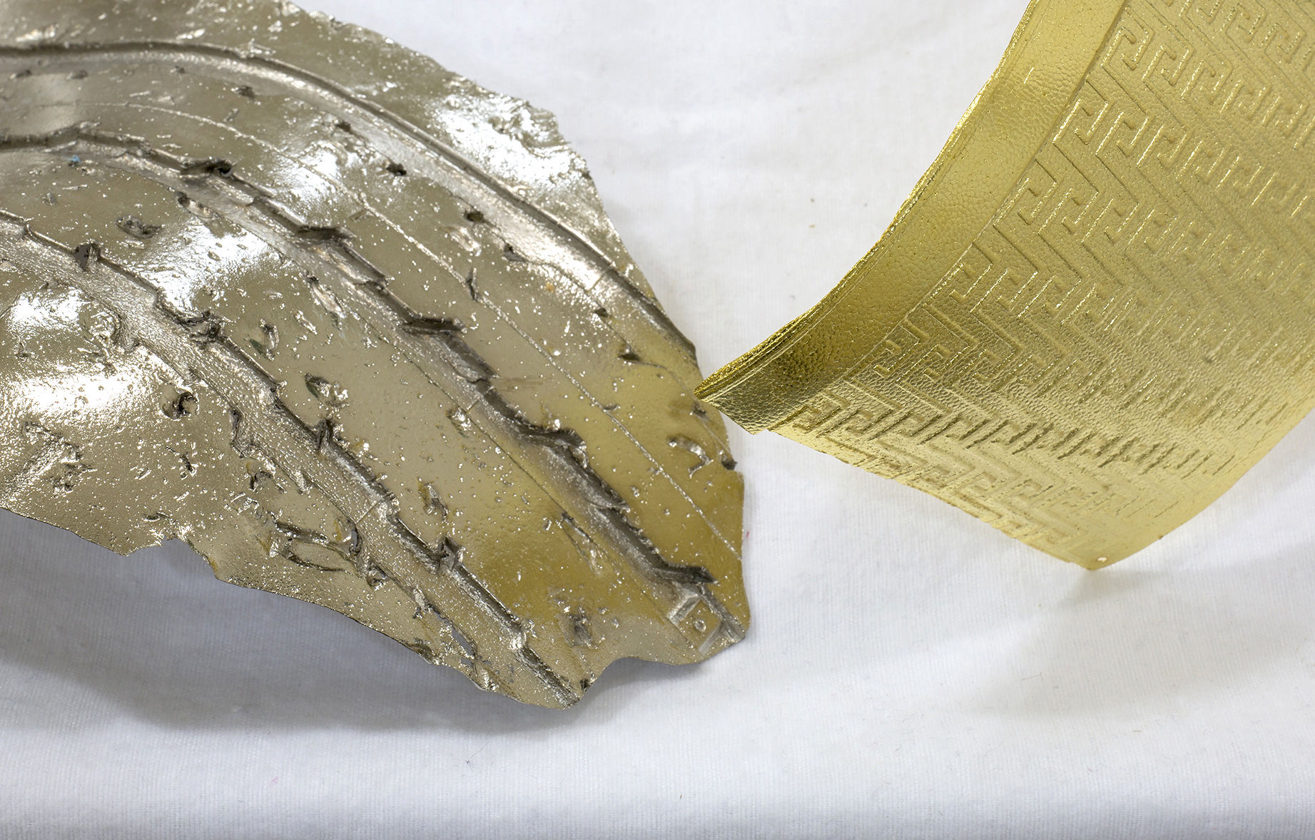 James Fuller - Signs of civil protection unrolled  - Brass and nickel plated copper 02